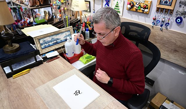 Usta sanatçı kaligrafiye yeni boyut kazandırdı