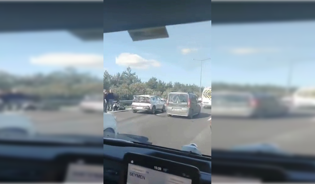 İzmir-Aydın Otoyolu’nda feci çarpışma! İki araç kazaya karıştı