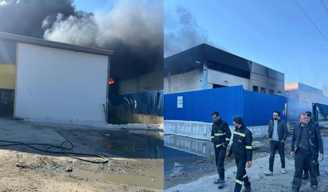 İzmir Torbalı'da korkutan yangın! Alevler iki fabrikayı sardı