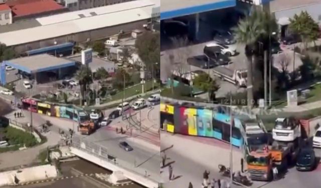 Konak’ta tramvay kazası: Seferler kısmen durdu, yol çift yönlü kapatıldı