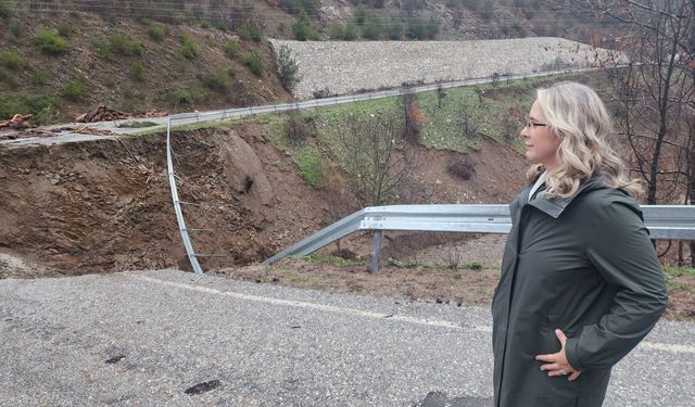 AK Partili Çankırı'dan çöken Yukarıdere Köprüsü’nde inceleme