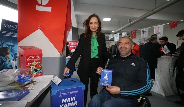 Aliağa’dan Karşıyaka’ya iyilik köprüsü: "Mavi Kapak" kampanyasına 200 kilogramlık destek