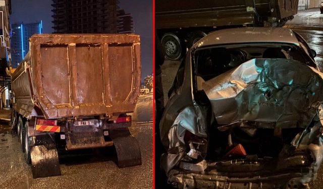 İzmir'de alkollü kamyon sürücüsü maddi hasarlı kazaya neden oldu