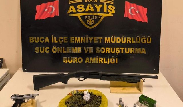 İzmir’de aranan zanlı silah ve yasaklı maddeyle yakalandı
