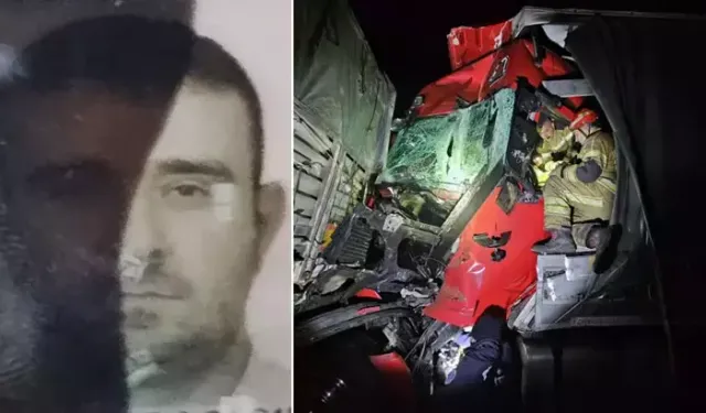 İki tırın çarpıştığı kazada 34 yaşındaki sürücü hayatını kaybetti