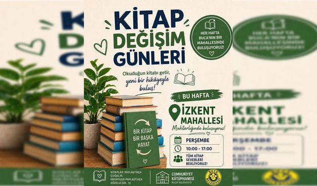Buca’da kitap takası başlıyor: Okuma kültürü mahallelere taşınıyor