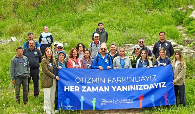 Çeşme’de 'otizm farkındalığı' için doğa yürüyüşü