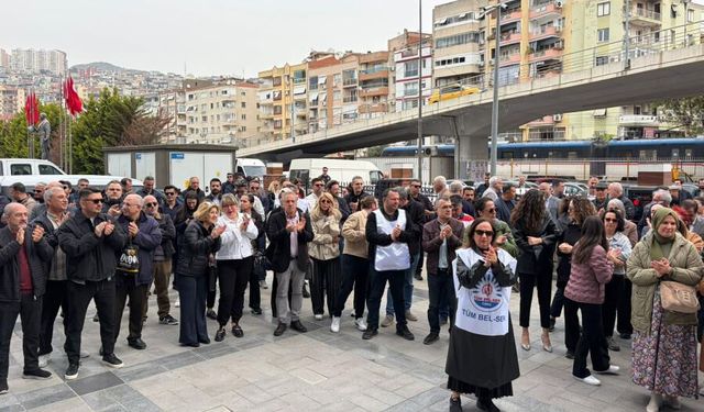 Bayraklı Belediyesi işçileri haklarını almak için eylemlerini sürdürüyor!