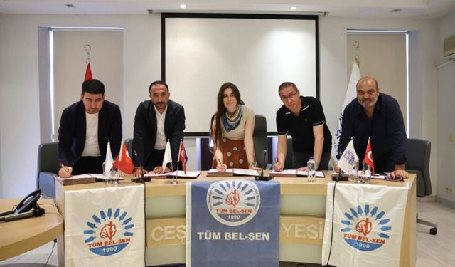 Çeşme Belediyesi'nde TİS tamam: Tüm Bel-Sen ile imzalar atıldı