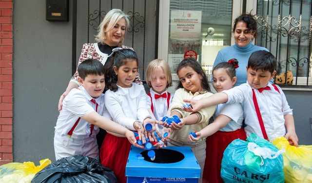 Çocuklardan “Mavi Kapak” projesine anlamlı destek