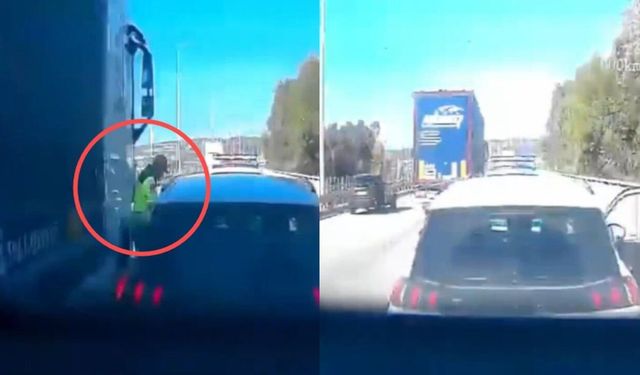 İzmir Otoyolu’nda korkutan kaza: Jandarma personeline TIR çarptı