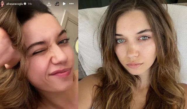 28 yaşındaki Afra Saraçoğlu'nun makyajsız haline beğeni yağdı!