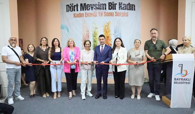 Bayraklılı kadınların 6 bin eseri görücüye çıktı