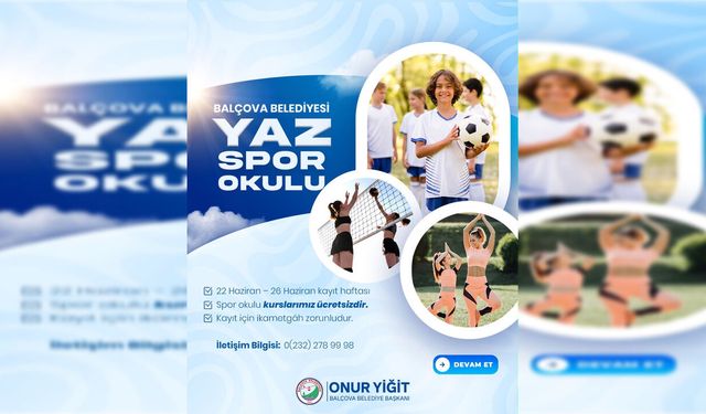 Balçova'da Yaz Spor Okulları için kayıt süreci başlıyor