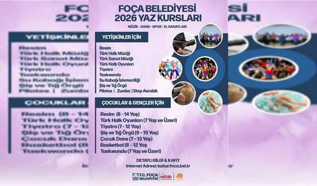 Foça’da yaz kurslarına ilgi yoğun: Kontenjanlar hızla doluyor