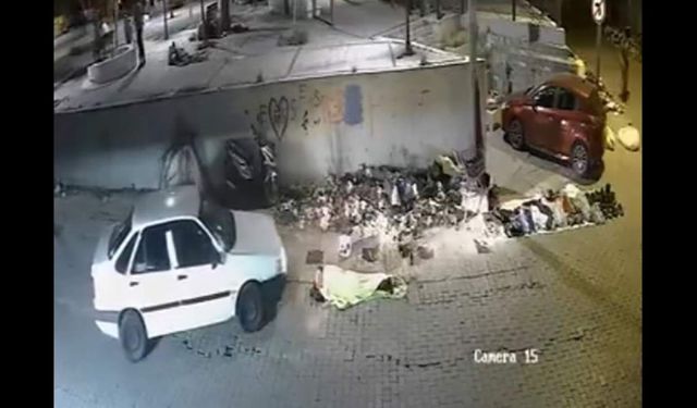 İzmir'de kaldırımda uyuyan adamın üzerinden otomobil geçti