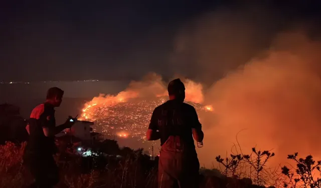 İzmir Bergama'da orman yangını alarmı! Alevlerle mücadele sürüyor