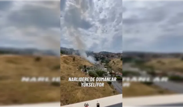 Narlıdere'de dumanlar yükseldi, ekipler bölgeye sevk edildi