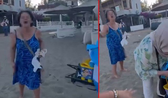 İzmir Seferihisar'da plajda anne ve kıza hakaret: O anlar kaydedildi