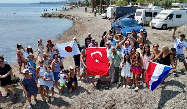 Akarca’da hazırlanan Bokashi Topları denize bırakıldı
