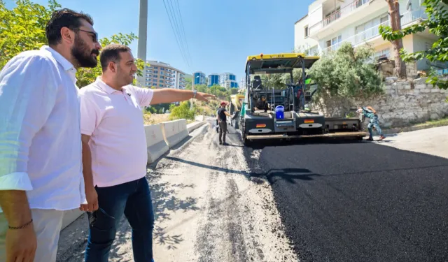 Narlıdere’de Çilek Sokak baştan sona asfaltlandı