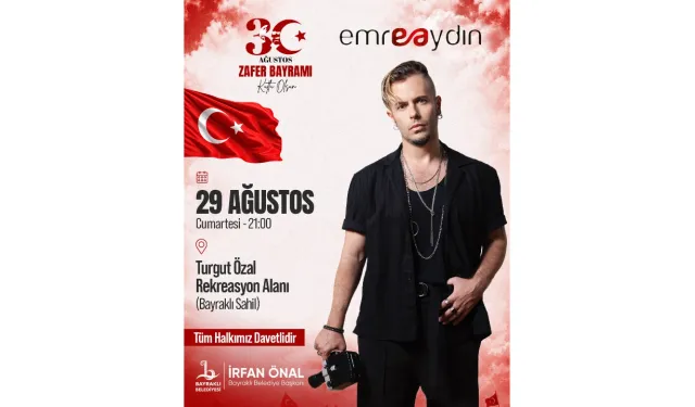 Emre Aydın’dan Bayraklı’da Zafer Bayramı konseri