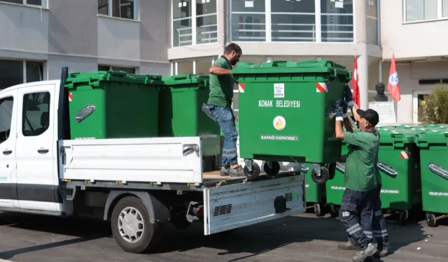 Konak sokaklarına 400 yeni çöp konteyneri