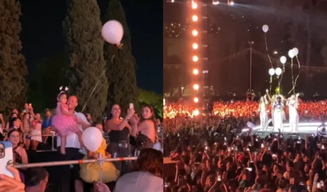 İzmir Manifest konserinde Almira için balonlar uçtu