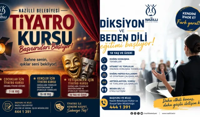 Sahne ve etkili iletişim eğitimi Nazilli’de buluşuyor