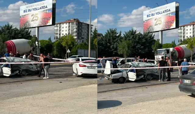 Trafik faciası: İki otomobil çarpıştı, 1 ölü 2 yaralı!