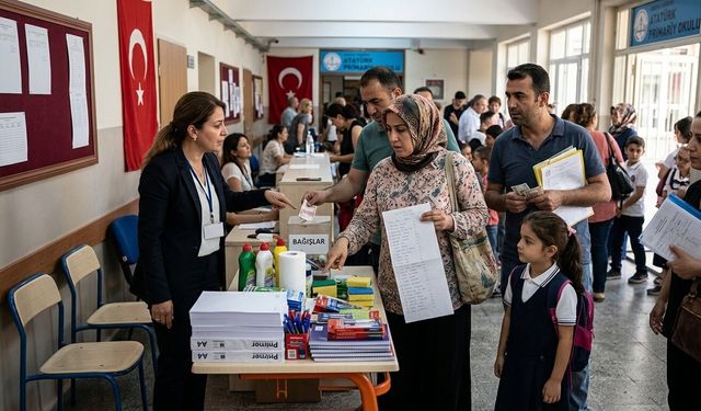 Velinin bir elinde liste diğerinde ‘bağış’ fişi