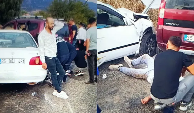 İzmir'de hatalı manevra kazası: 1'i ağır 8 yaralı