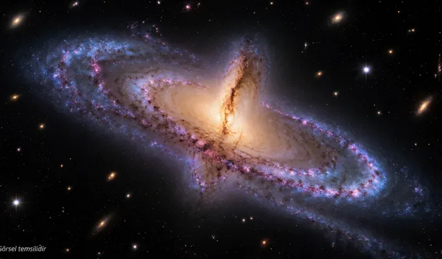 NASA duyurdu: Merkezi ters yönde konumlanan galaksi görüntülendi