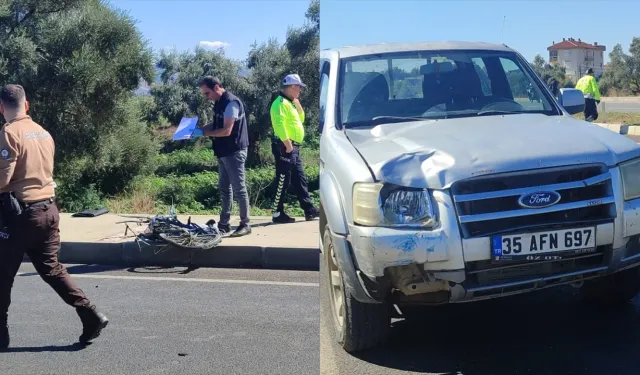 İzmir'de pikabın çarptığı bisikletin sürücüsü olay yerinde öldü