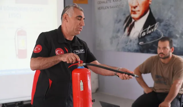 Sığacık Kaleiçi esnafına yangın eğitimi