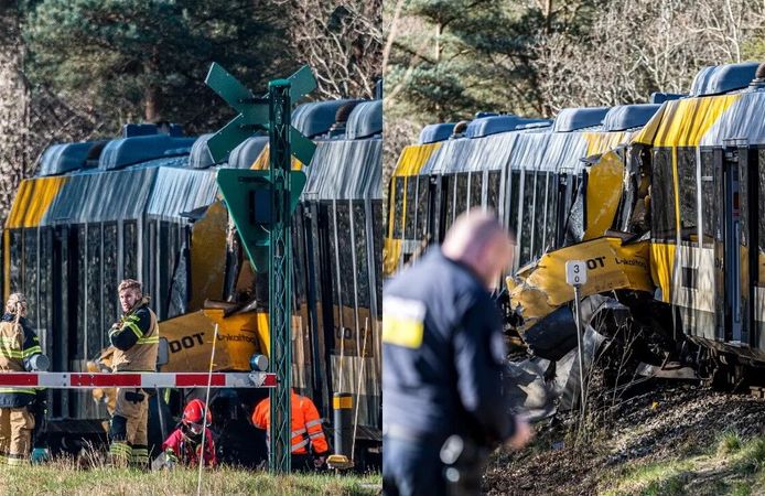 Danimarka'da iki tren çarpıştı! Korkunç kazada 4'ü ağır 17 yaralı