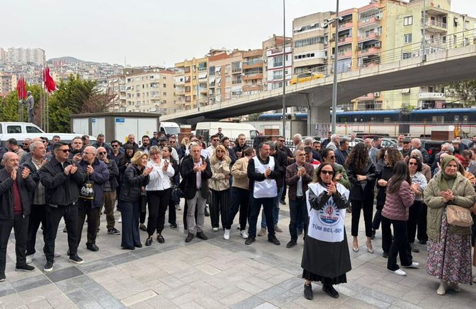 Bayraklı Belediyesi işçileri haklarını almak için eylemlerini sürdürüyor!