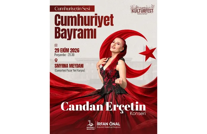 Bayraklı'da 29 Ekim coşkusu: Candan Erçetin sahne alacak
