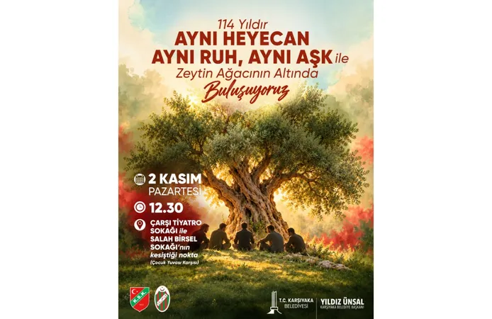 Karşıyaka Spor Kulübü'nün 114. yılına özel bahçe