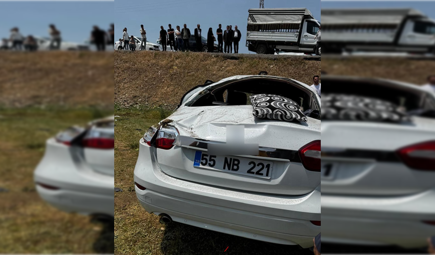 Takla atan otomobil yola savruldu: 1'i ağır, çok sayıda yaralı var!