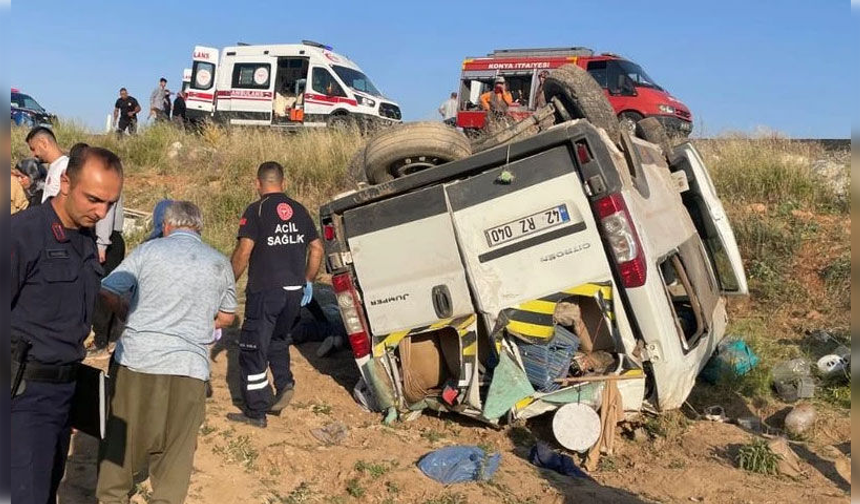 Tarım işçilerini taşıyan minibüs şarampole uçtu: Çok sayıda yaralı var!