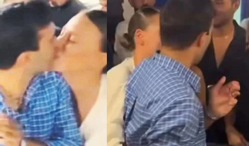 Kuliste aşka geldiler, Serenay Sarıkaya Mert Demir'i öpücüklere boğdu