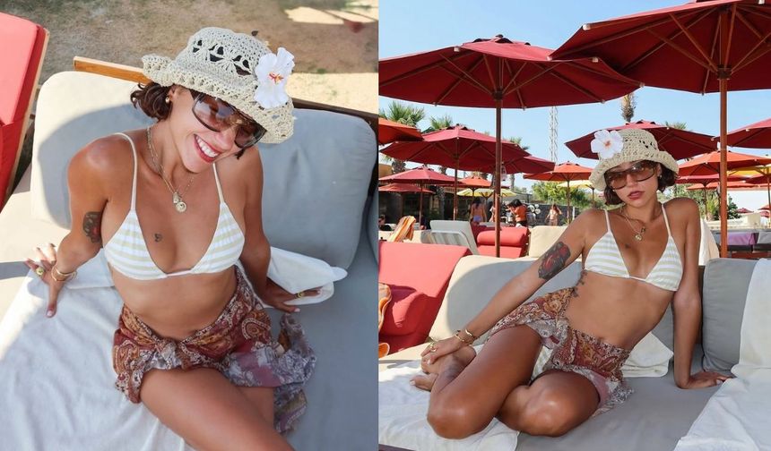 Zeynep Bastık'tan iddialı şezlong pozları