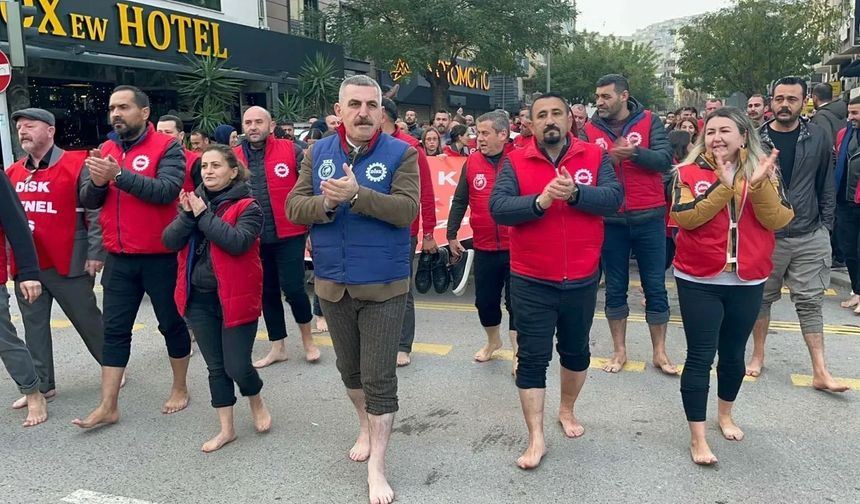 İzmir Büyükşehir işçilere taahhüt vermezse eylemler uzayacak