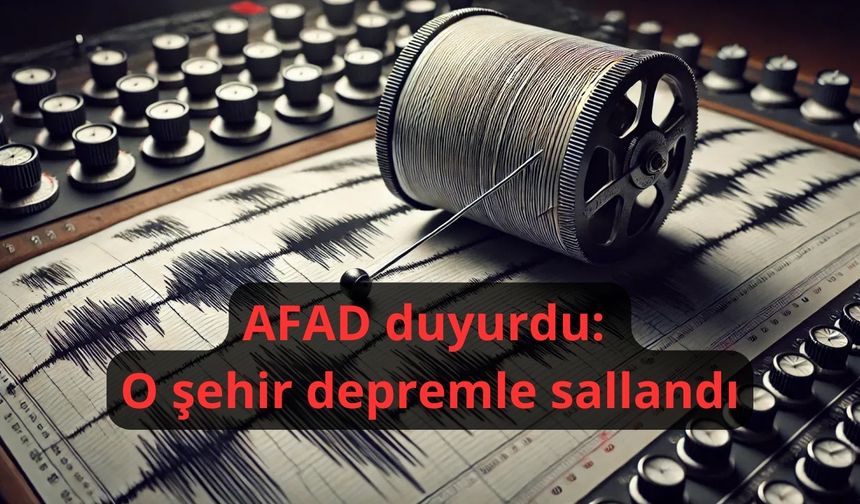 AFAD duyurdu: O şehir depremle sallandı