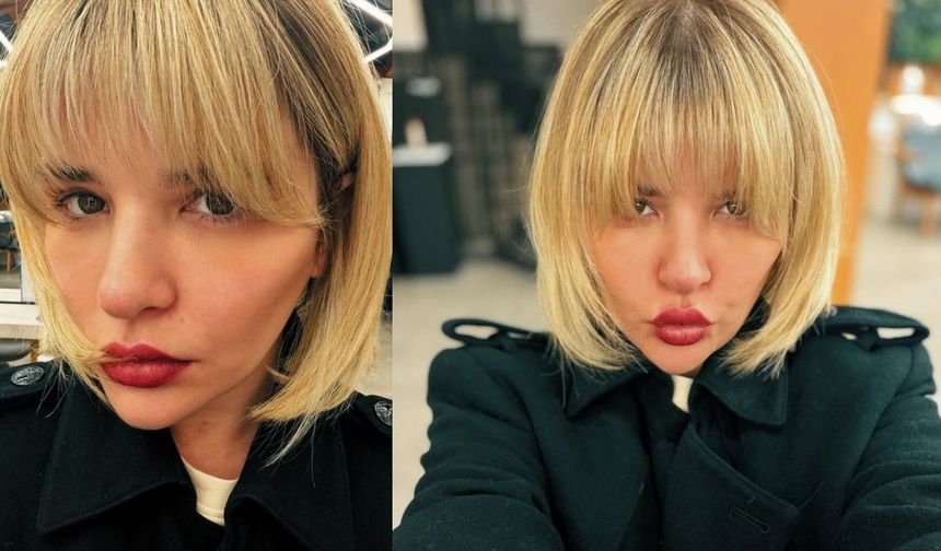 Koyu saçlarına veda eden Gonca Vuslateri sarışın oldu