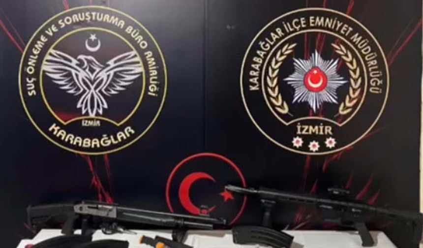 İzmir’de şoke eden baskın: Ev ve araçta uzi ve yasaklı madde ele geçirildi