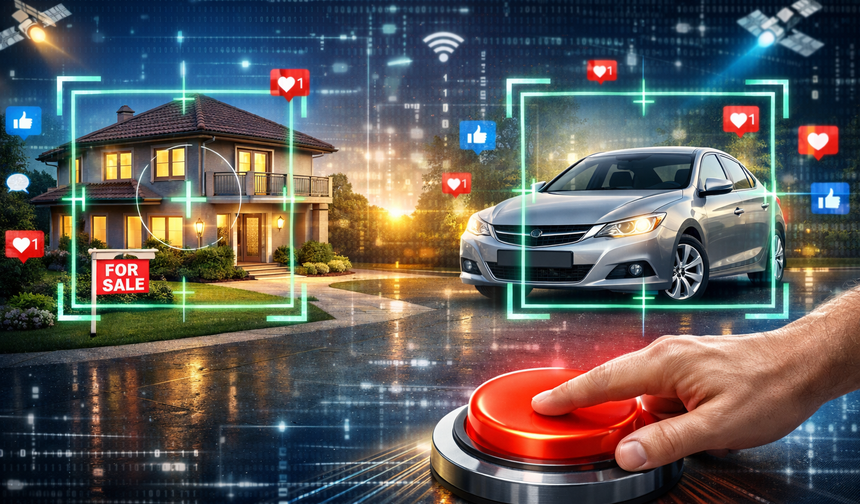 Evini ve arabasını sosyal medyadan satmaya çalışanlar için düğmeye basıldı