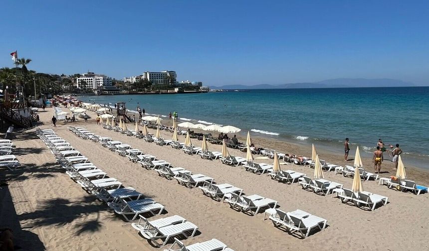 Kuşadası plajları bayrama ve sezona hazır