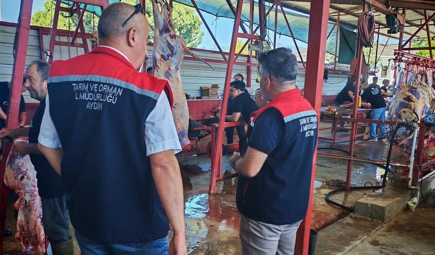 Nazilli’de kurban kesimlerine veteriner takibi